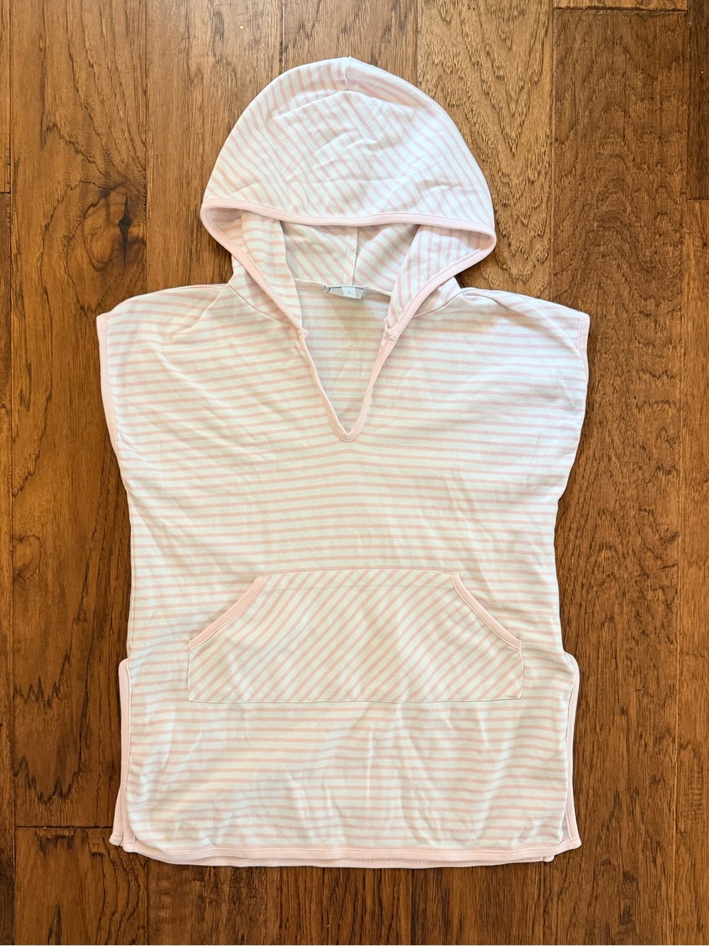 Little English Pink and White Striped Beach Popover Swim Cover Up